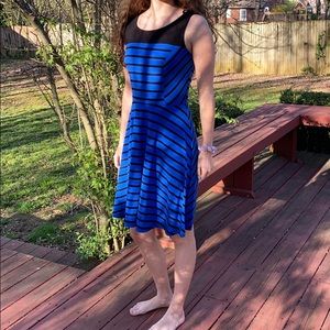 Blue striped dress